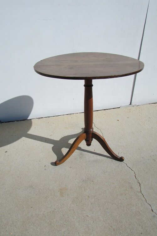 Tripod table with tilting top, Restoration period