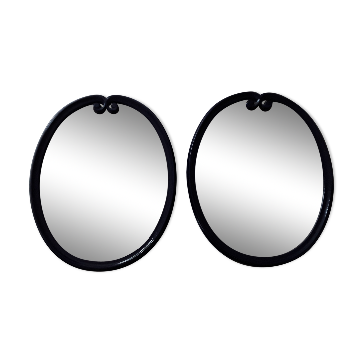 Enamelled cast-iron bath mirror, 40x50cm