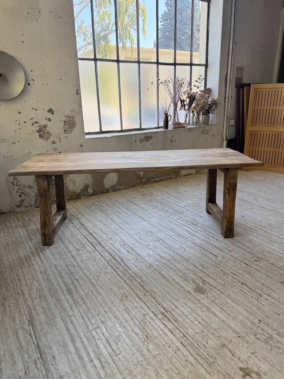 1950s pine farmhouse table 220cm