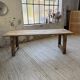 Table de ferme travail pin 1950 220cm