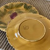 Set of 8 dessert plates in Sarreguemines barbotine