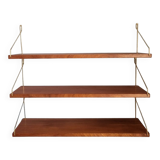 Set of 3 norwegian teak wall shelves