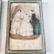 Lot de 4 tableaux avec gravures de mode originales de la fin du 19ème siècle