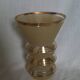 Frosted glass vase with a champagne finish and gold trim Art Deco