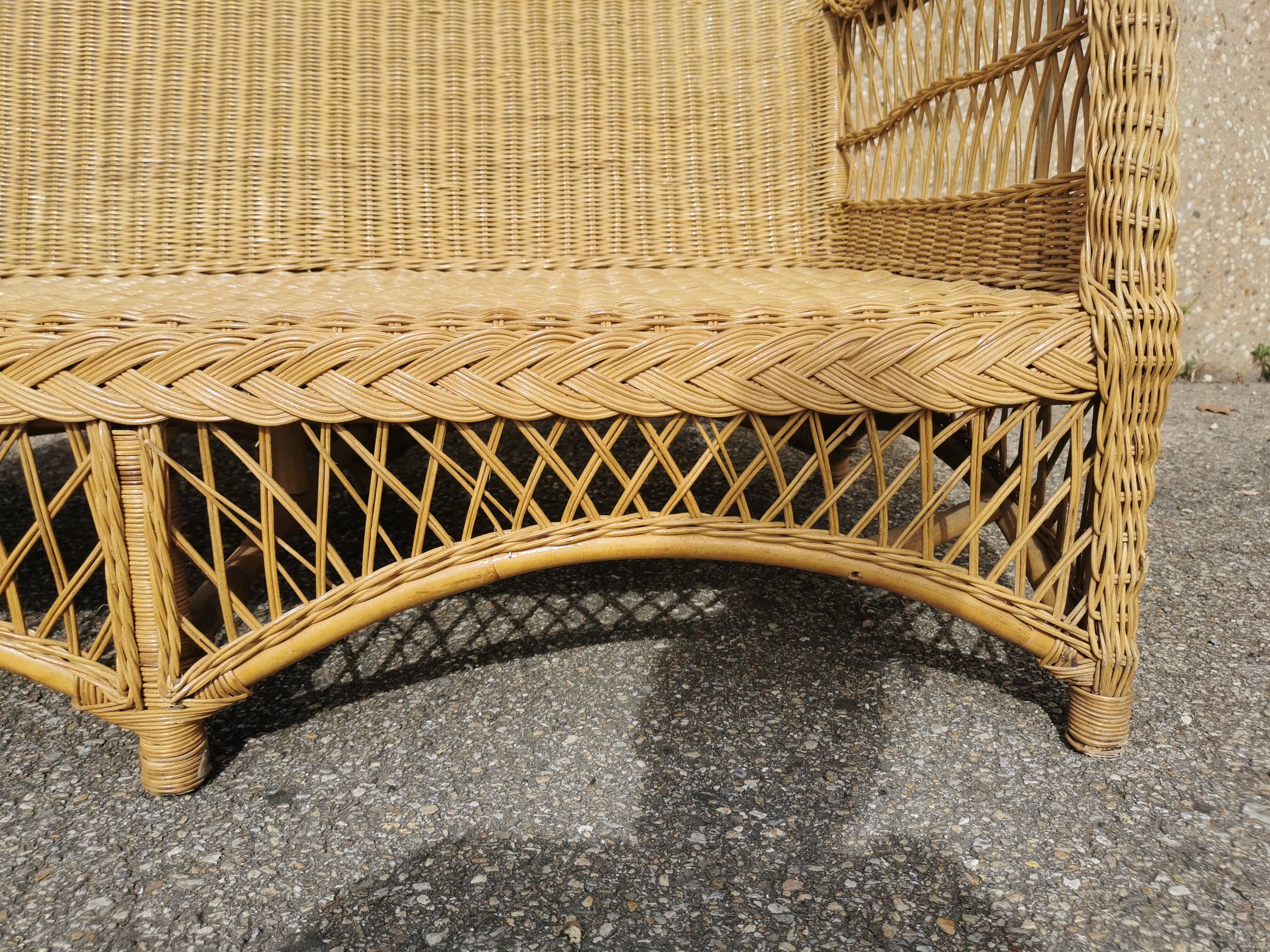 Complete rattan lounge from the 1950s