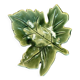 Ceramic dish in the shape of a leaf, 1960s.