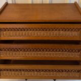 Vintage chest of drawers with compass feet