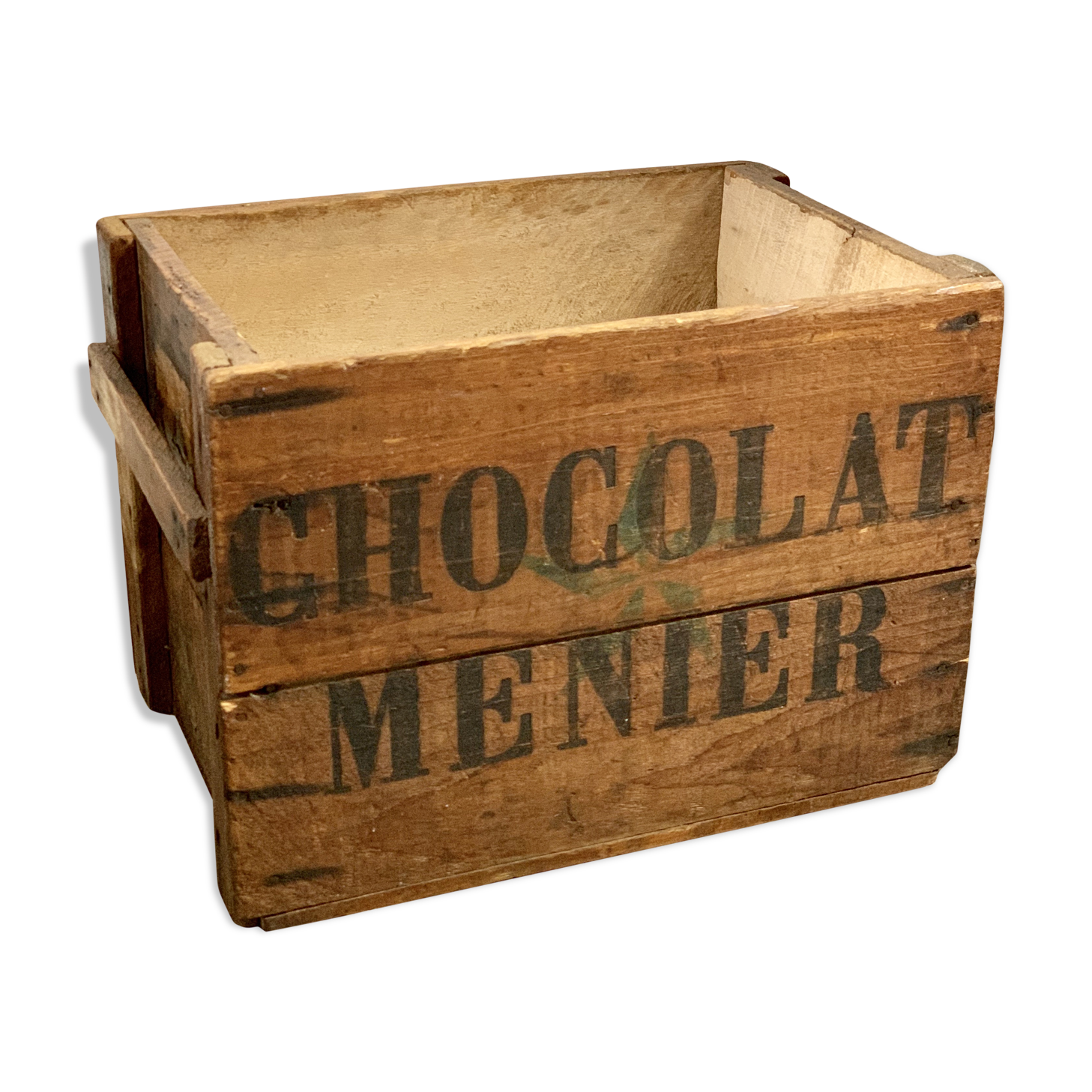 Old menier vintage chocolate crate