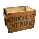 Old menier vintage chocolate crate