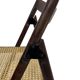 Vintage wooden folding chair with webbing seat 60s minimalist design