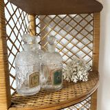 rattan corner shelf from the 60s and 70s