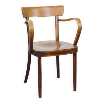 Chaise de café/salle à manger en bois courbé des années 1940