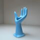 Vintage light blue ceramic hand