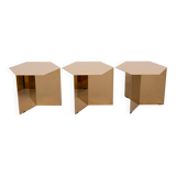 Danish brand Hay’s '' Slit '' Brass side tables set of 3