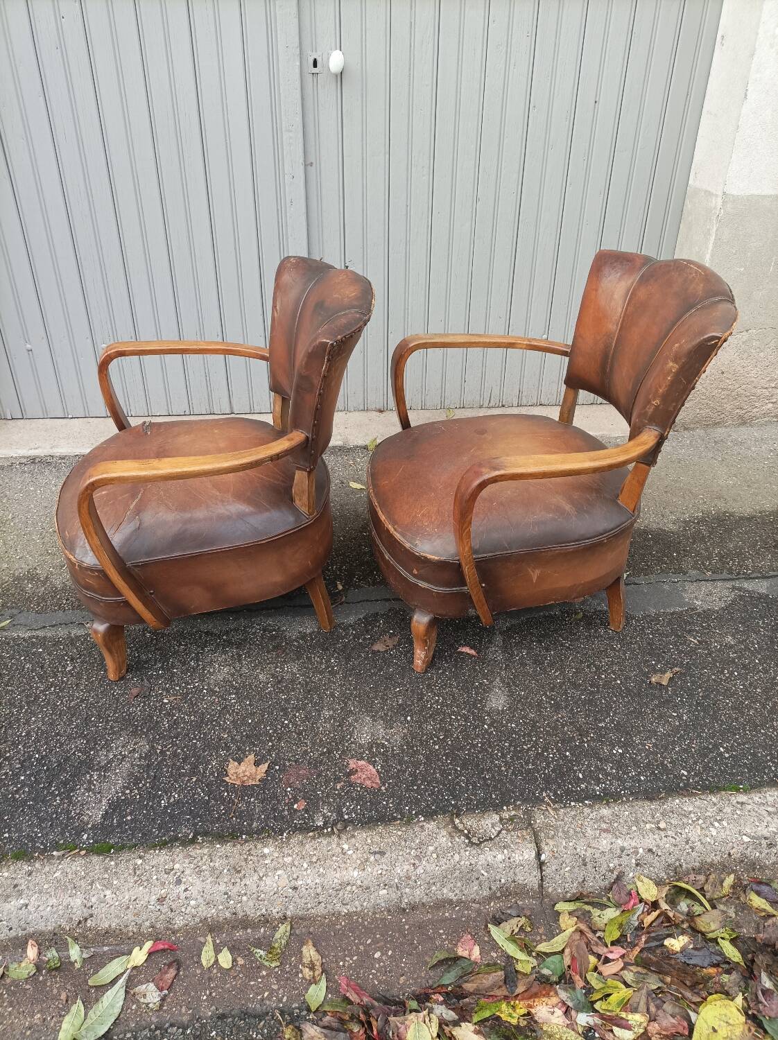 Pair of club chairs