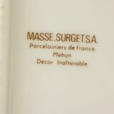 Masse porcelain dish and ravian - Surget France vintage 70/80