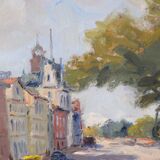 Gustav Berlin, Swedish Modern Landscape, Oil on Panel, 1962, Framed