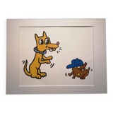 Illustration by Keith Haring - 'Animals' series - 1/12