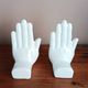 Ceramic hand bookends