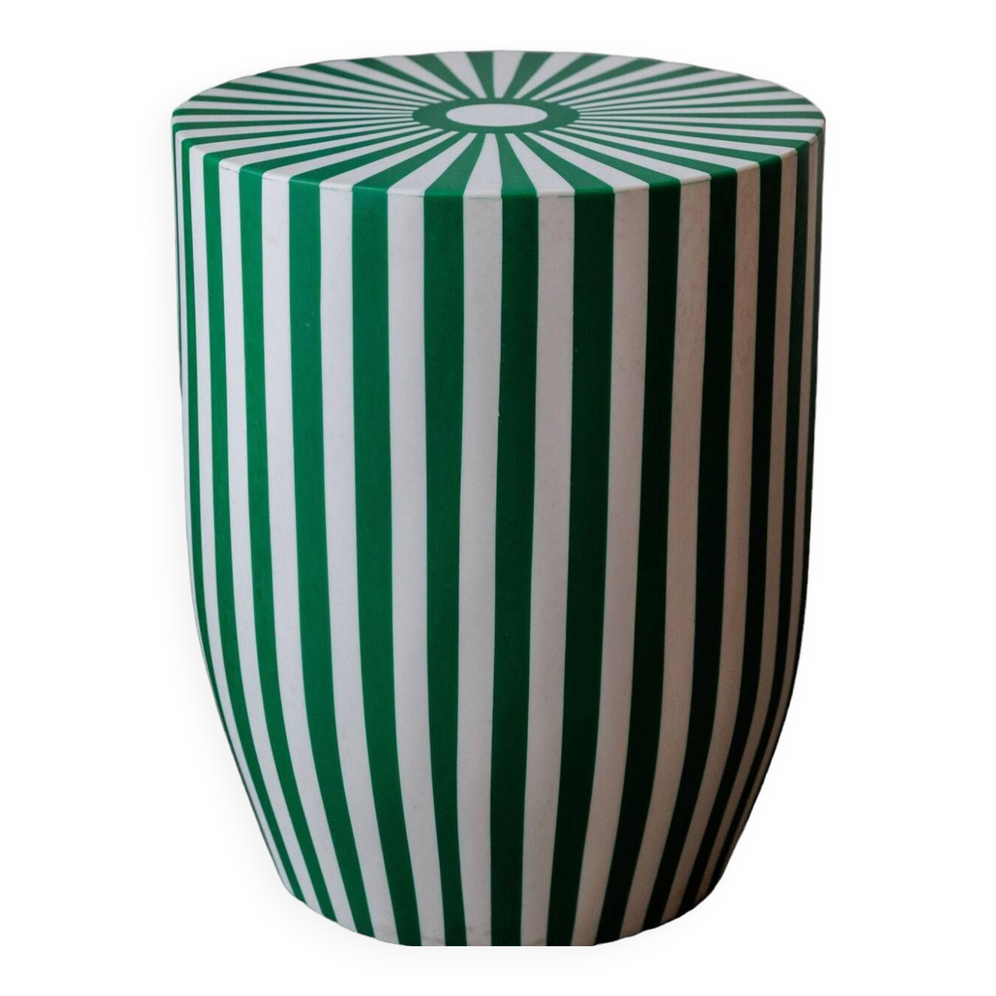 Striped side table or stool