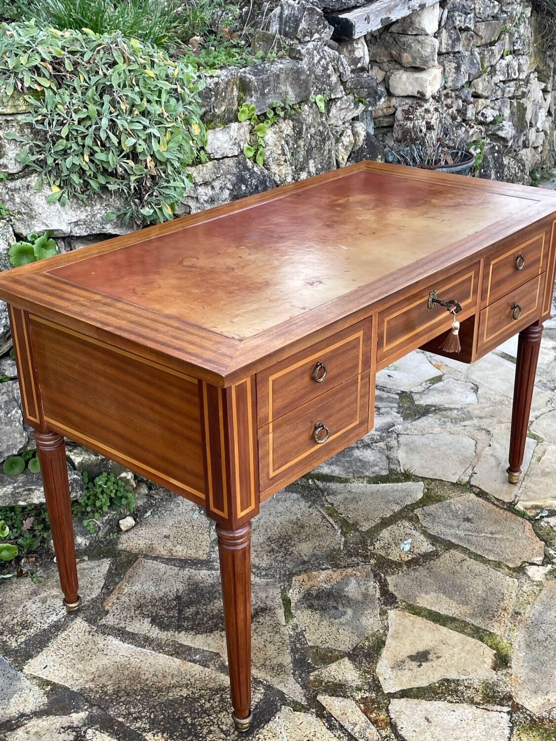 Louis XVI style wooden flat desk