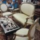 Louis XVI Style Ensemble Salon - Basket Sofa & Pair of Armchairs