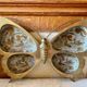 XL butterfly-shaped brass cloisonné trinket tray