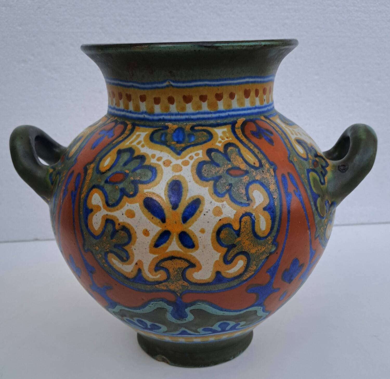 Vase renflé à 2 anses Gouda Holland