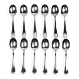 Christofle – 12 silver-plated coffee spoons Spatours in their case