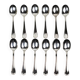Christofle – 12 silver-plated coffee spoons Spatours in their case