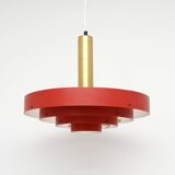Red Scandinavian lamp, Denmark 1960s