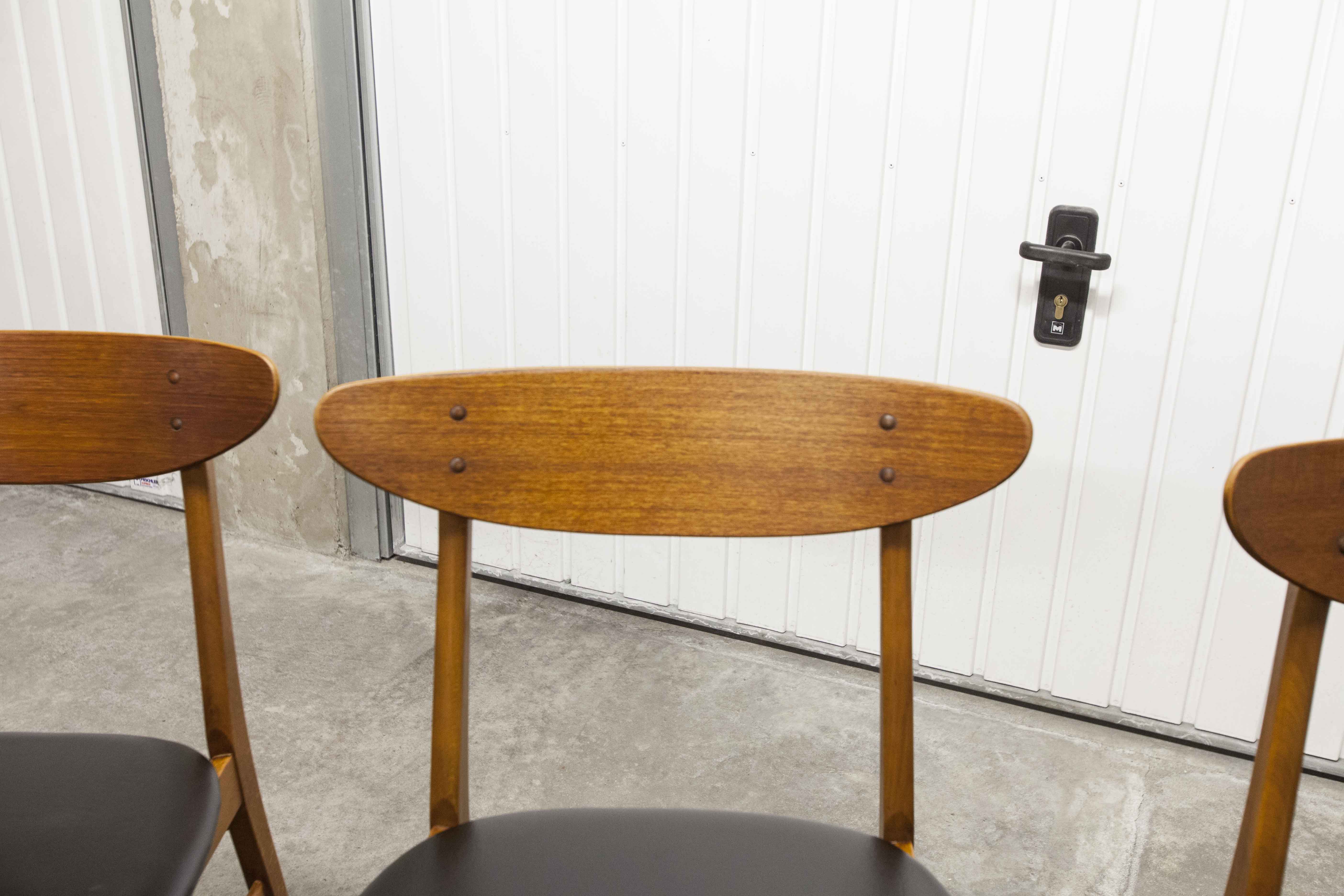 Lot de 6 chaises Farstrup 210 teck en hêtre 1965