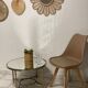 Table basse ronde miroir vintage
