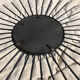 Vintage black metal sun mirror 1950