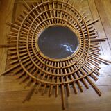 Mirror rattan  65x84cm