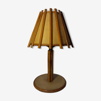 Vintage rattan lamp from the 1950s