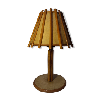 Vintage rattan lamp from the 1950s