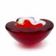 Red Sommerso Murano glass ashtray and pocket tray Seguso Murano 1960