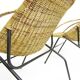 Paire de chaises "Gazelle" françaises des années 1950 en rotin, osier et acier tubulaire