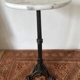 Marble bistro pedestal table, plant holder