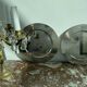 Pair of vintage, underplates, silver metal