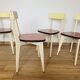 4 wooden chairs and formica kitchen