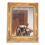 Ancien miroir en bois doré 19ème