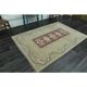 1970s Vintage Turkish Oushak Handmade Wool Cotton Beige Area Rug 158x229