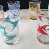 Set of 6 advertising glasses "gondolo biscuits" 1960s