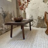 Brutalist oak coffee table