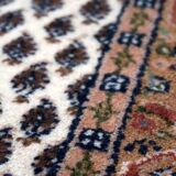 Vintage Indian carpet Seraband handmade 56cm x 89cm 1970s
