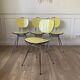 Lot de 4 chaises en Formica jaune