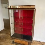 Brass display case from the Lutetia hotel with integrated lighting.