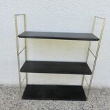 Modular String shelf in gold and black metal